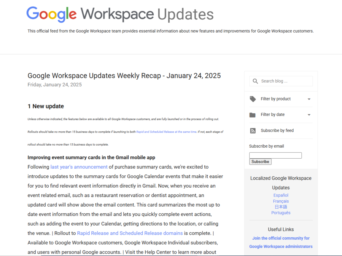 モバイル版「Gmail」アプリの概要カード機能がアップデート