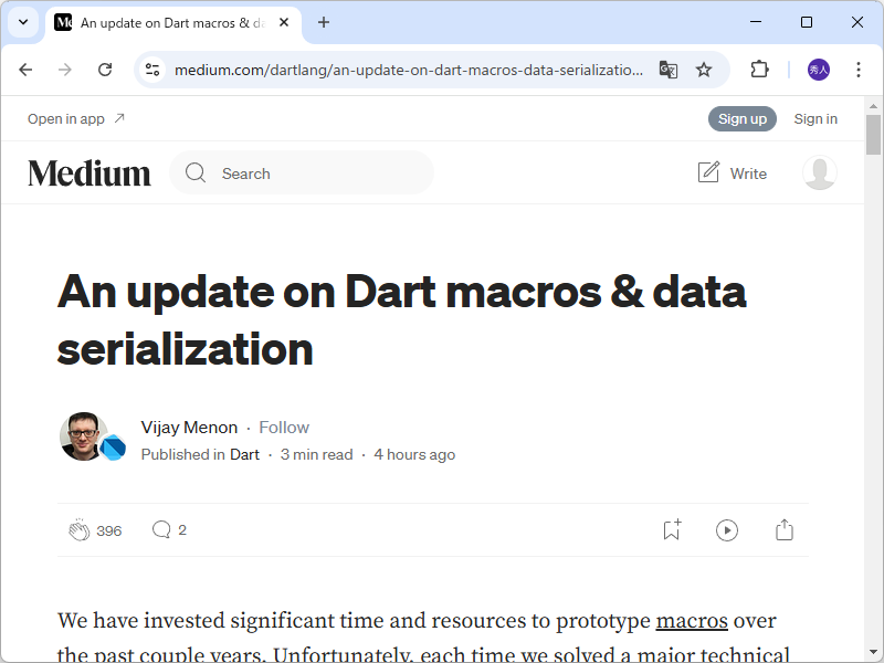 公式「Medium」におけるアナウンス