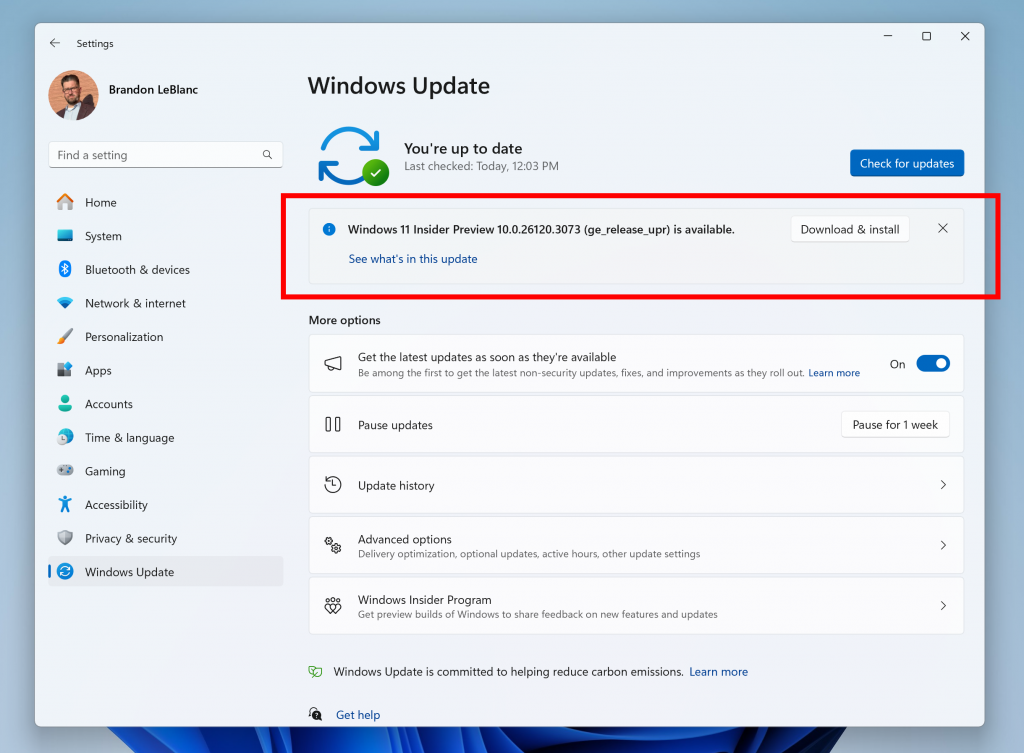 「バージョン 24H2」への切り替えは「Windows Update」設定ページで提案される