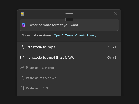 「PowerToys」に追加される次の機能は、メディアファイルのフォーマット変換になりそう