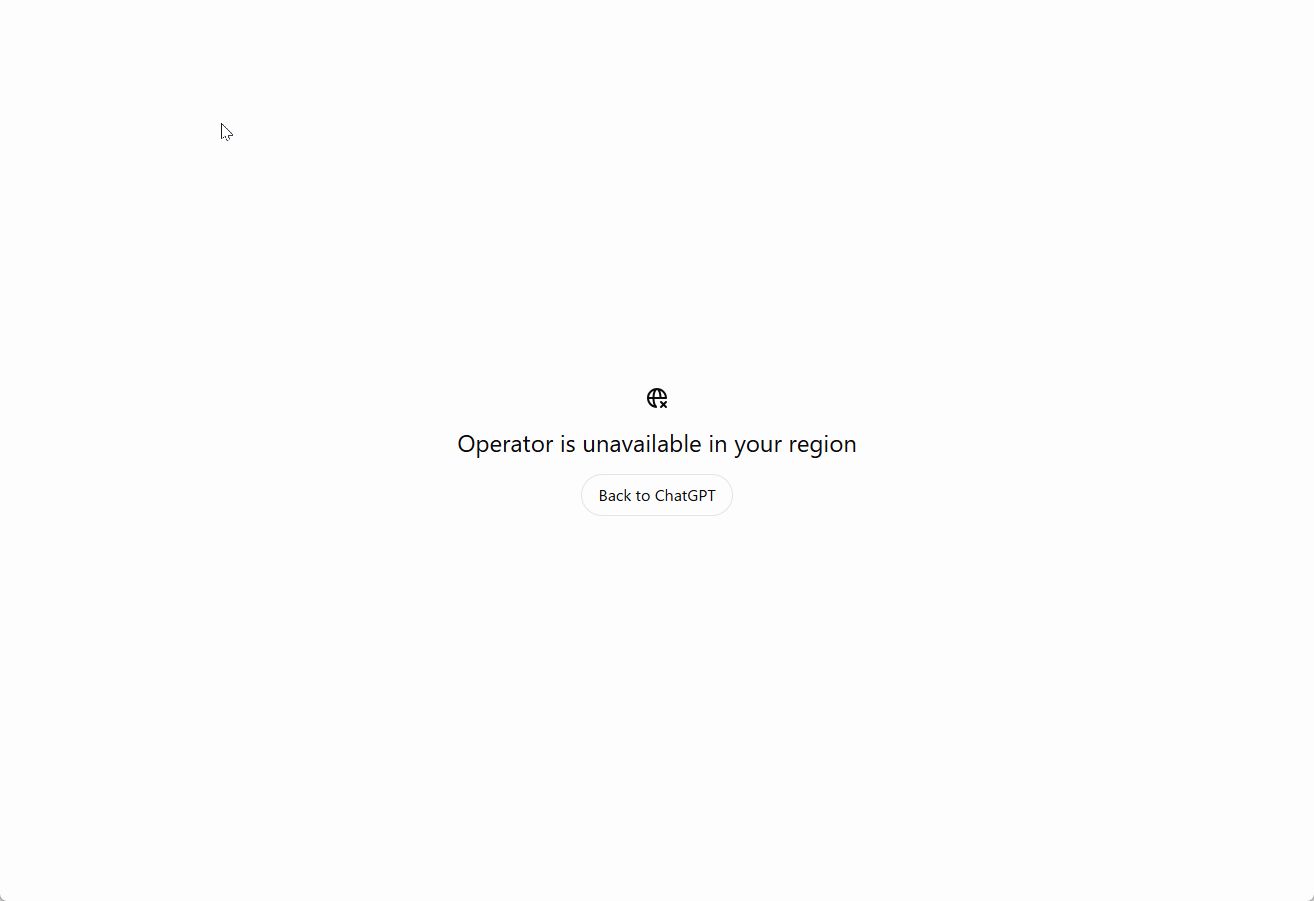 現在、日本からは利用できず、画像のようなエラー画面になる