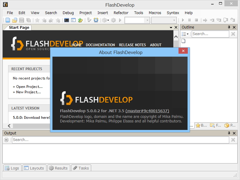 最後のメジャーバージョンアップとなった「FlashDevelop」v5.0