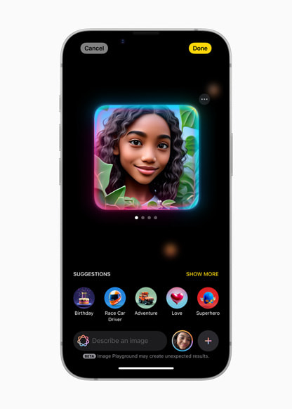 「Image Playground」で画像を生成