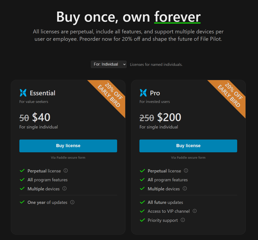 製品版は有償での提供