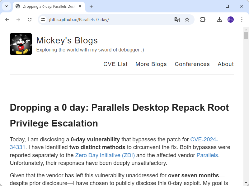 Mickey Jin氏のブログ