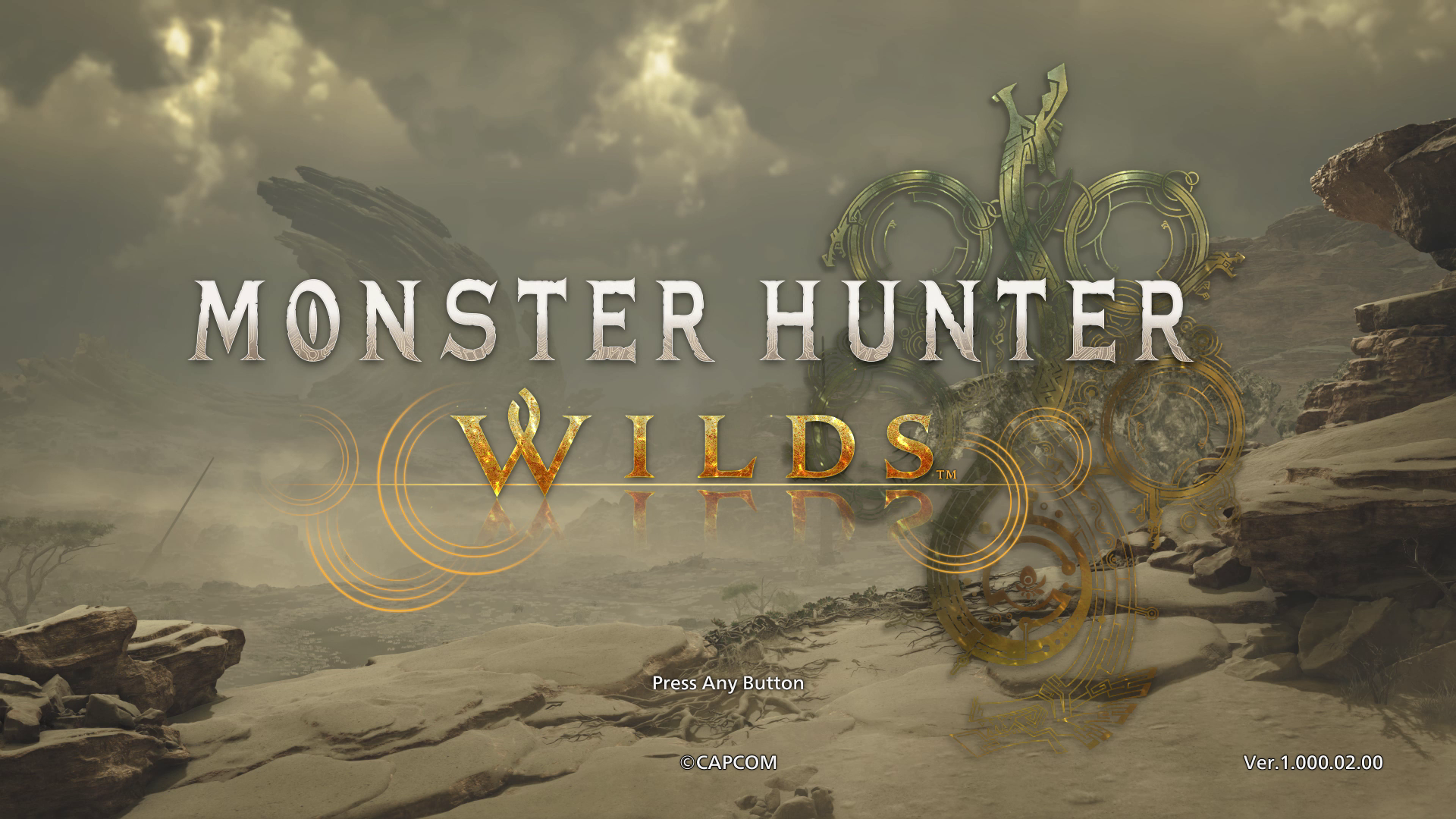 「モンスターハンターワイルズ」のタイトル画面