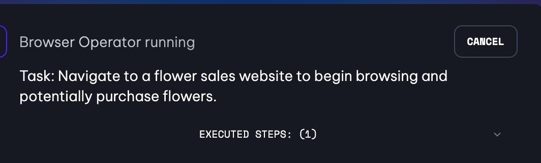 キャンセルボタンをクリックすると、実行中のタスクをいつでもキャンセルできる