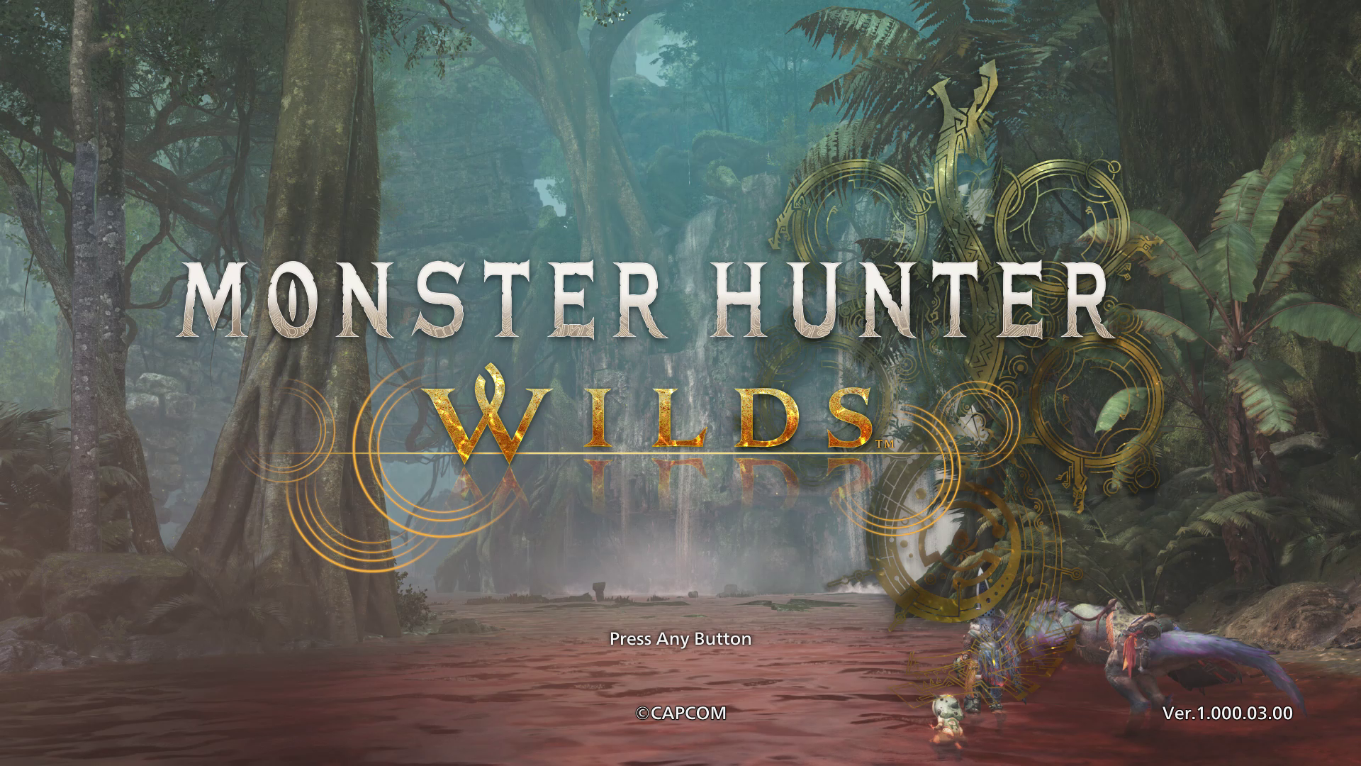 「モンスターハンターワイルズ」のタイトル画面