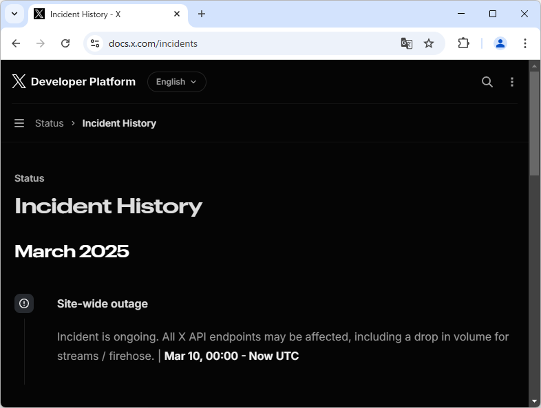 「X」（Twitter）で断続的に発生していた大規模障害は解消へ