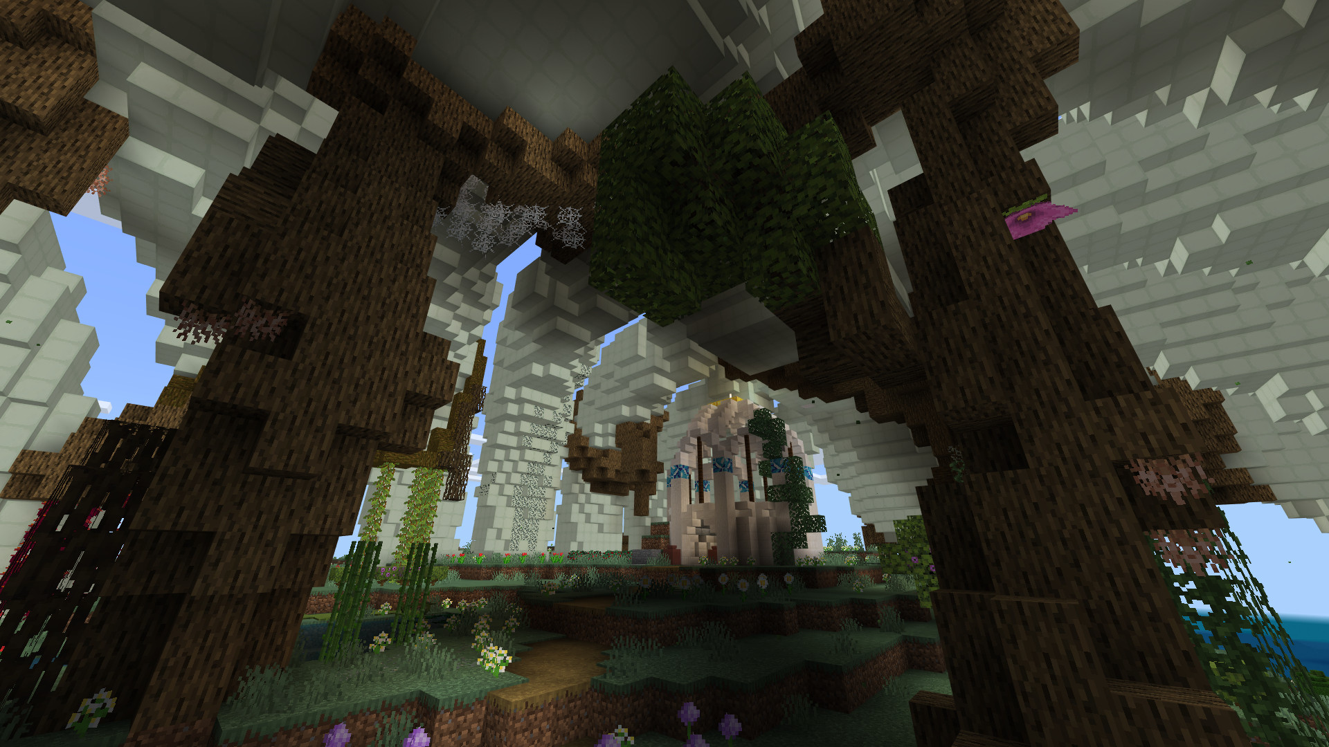 化石の内部。森のような自然を楽しめる