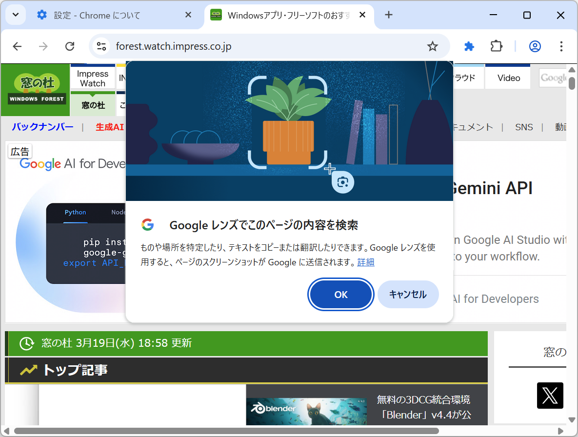 Webページを視覚的に読み取って検索できるようにする「Google レンズ」