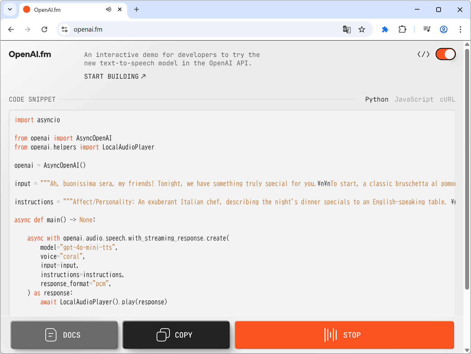 これらの新しい音声モデルは、APIを通じすべての開発者が利用可能