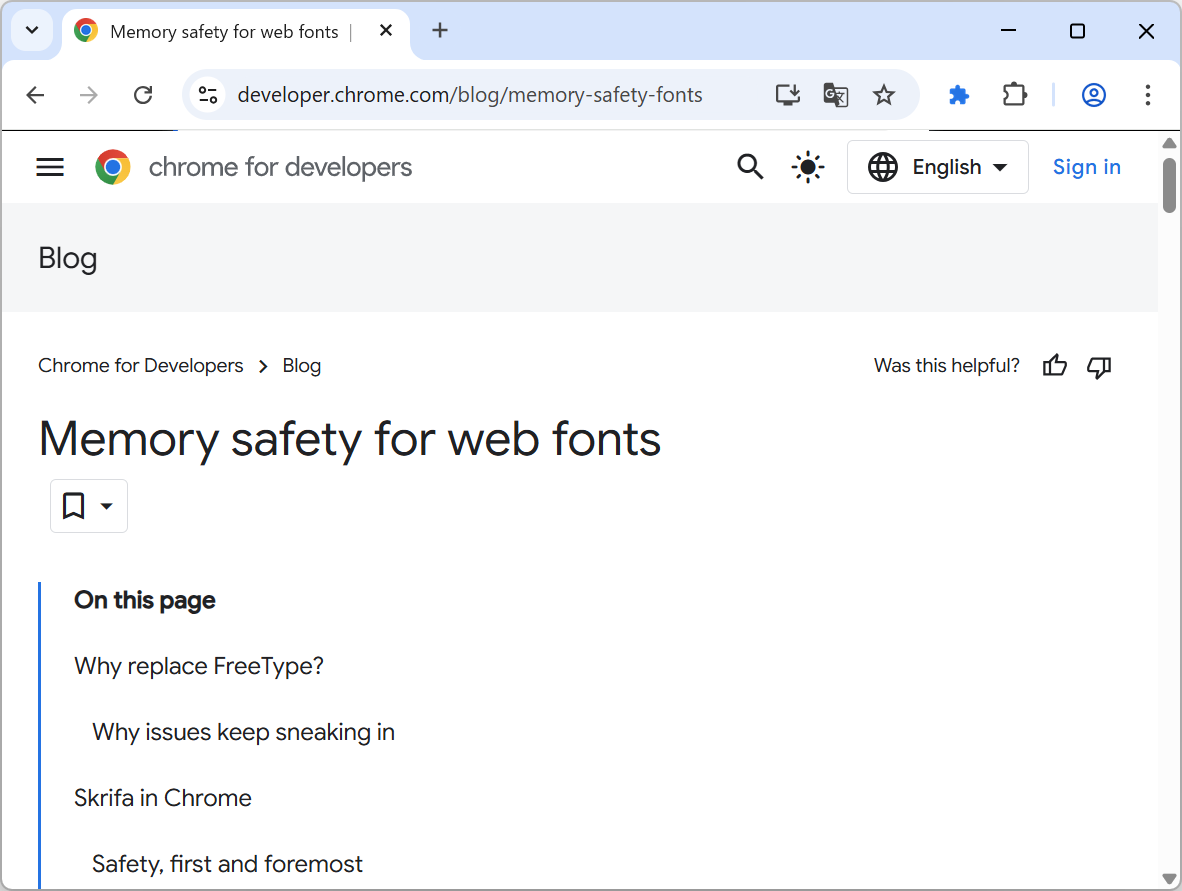 開発者向けブログ「Chrome for Developers」