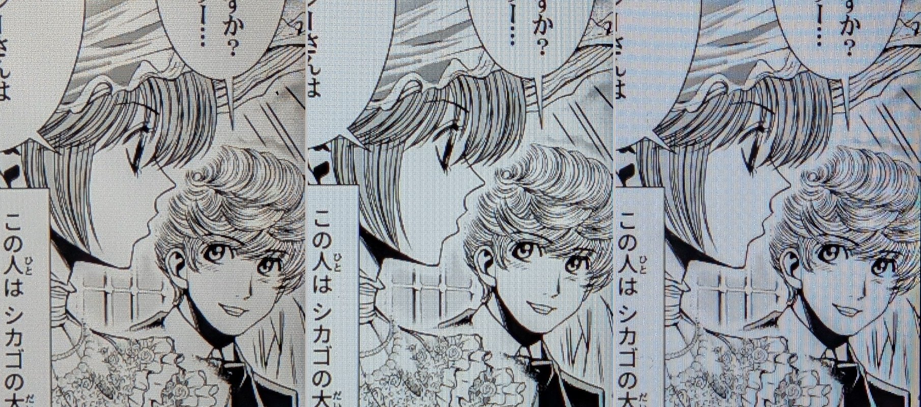 画質の比較（単ページ表示）。解像度はほぼ横並びとあってクオリティもほぼ同等だ