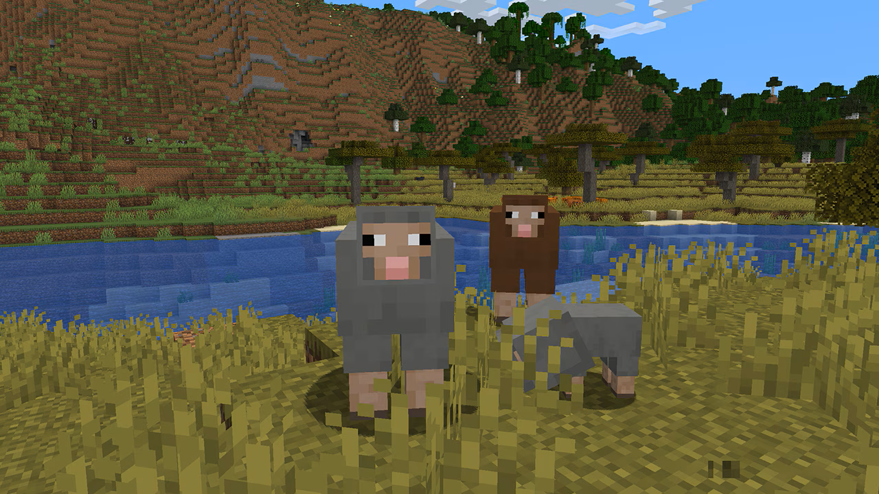 ヒツジの毛の色がバイオームごとに変化