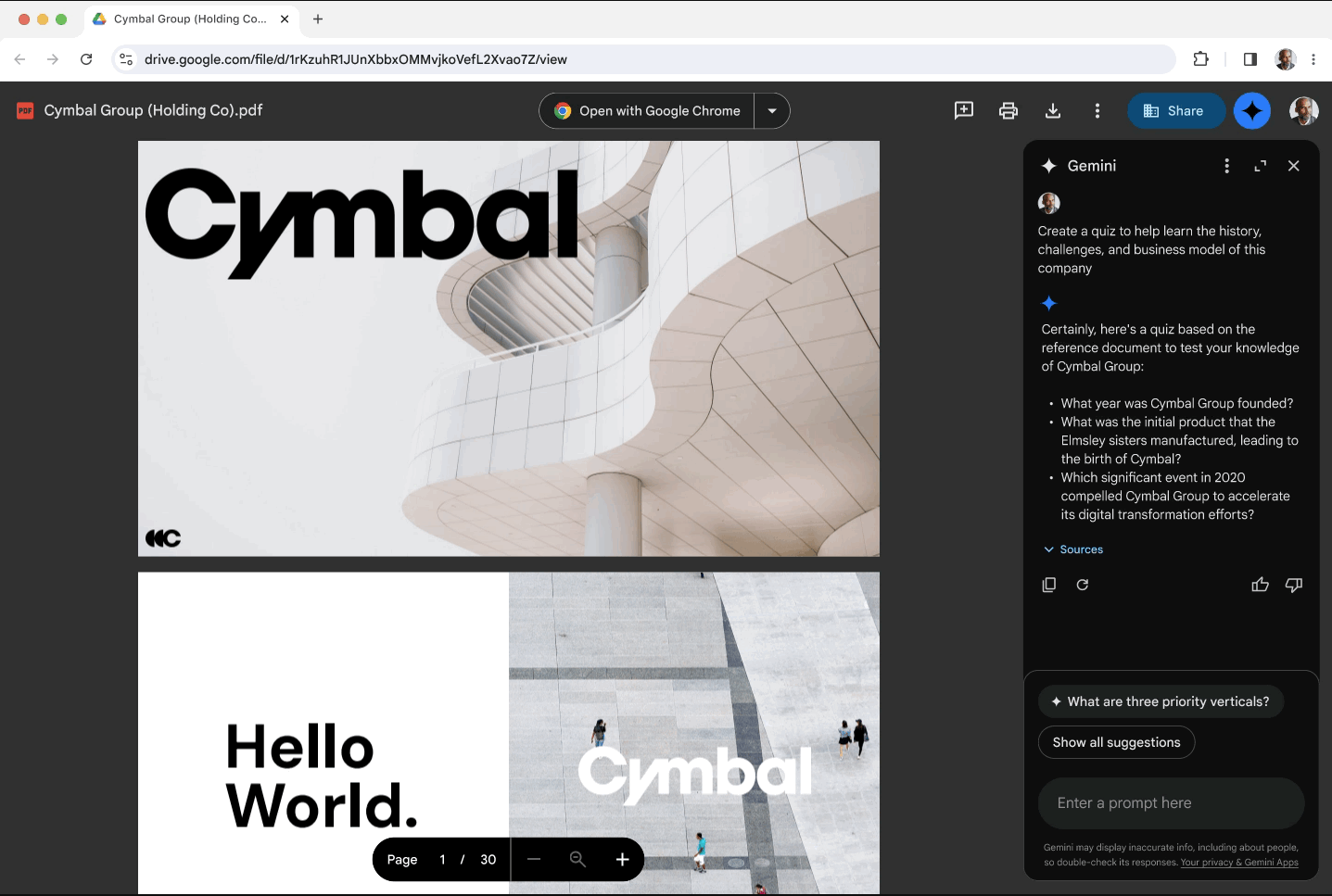 「Google ドライブ」サイドパネルでPDF文書を「Gemini」で分析・操作。日本語を含む20カ国語以上が新たにサポート
