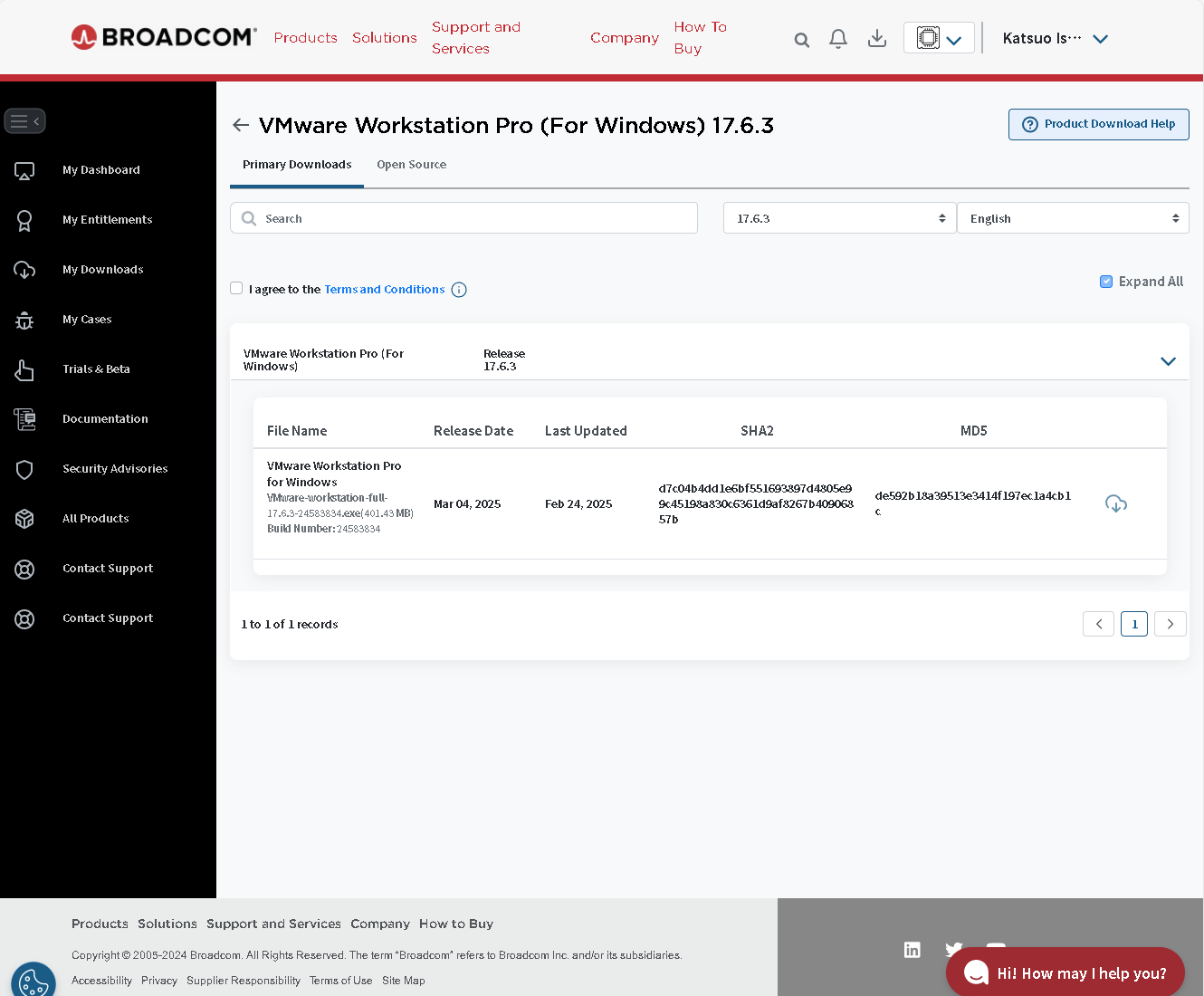 ［I agree to the Terms and Conditions］をチェック
