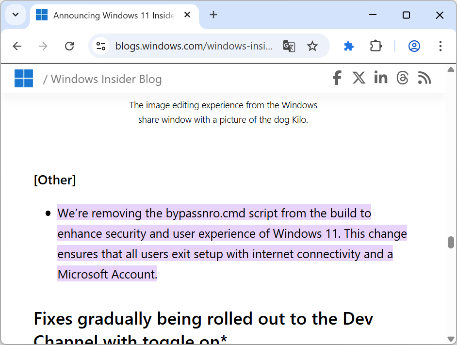 同社のアナウンス