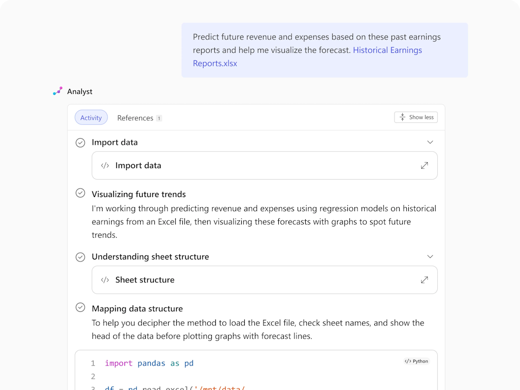 「Python」で大量かつ複雑な業務データを分析してくれる「Analyst」
