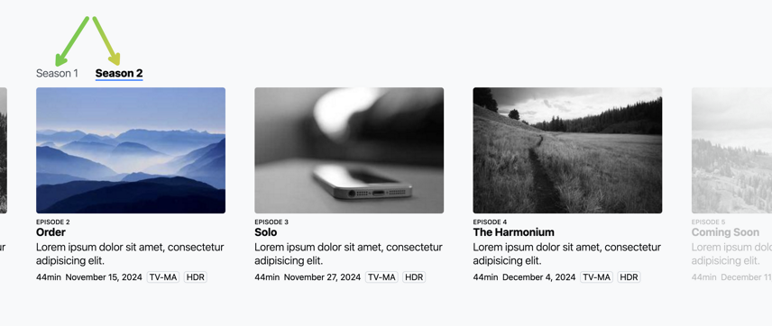 複数の画像やコンテンツをスライドショーの形式で表示する「カルーセル」（回転木馬、メリーゴーラウンド）UI