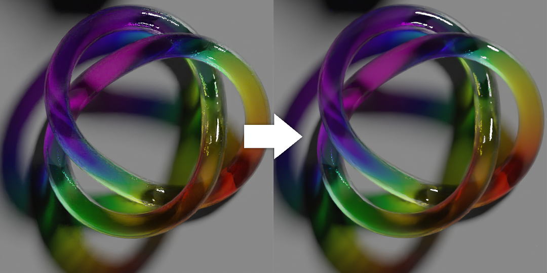 Blender 4.3と4.4でのOptiXビューポートデノイザーの比較