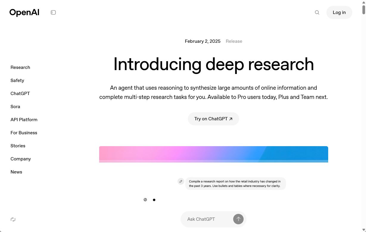 今回は「ChatGPT Deep Research」について紹介する