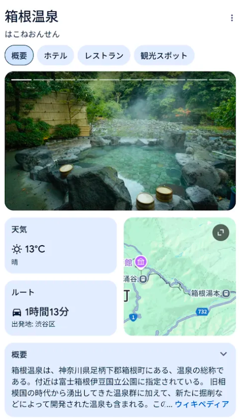 温泉地なども地図情報として活用できる