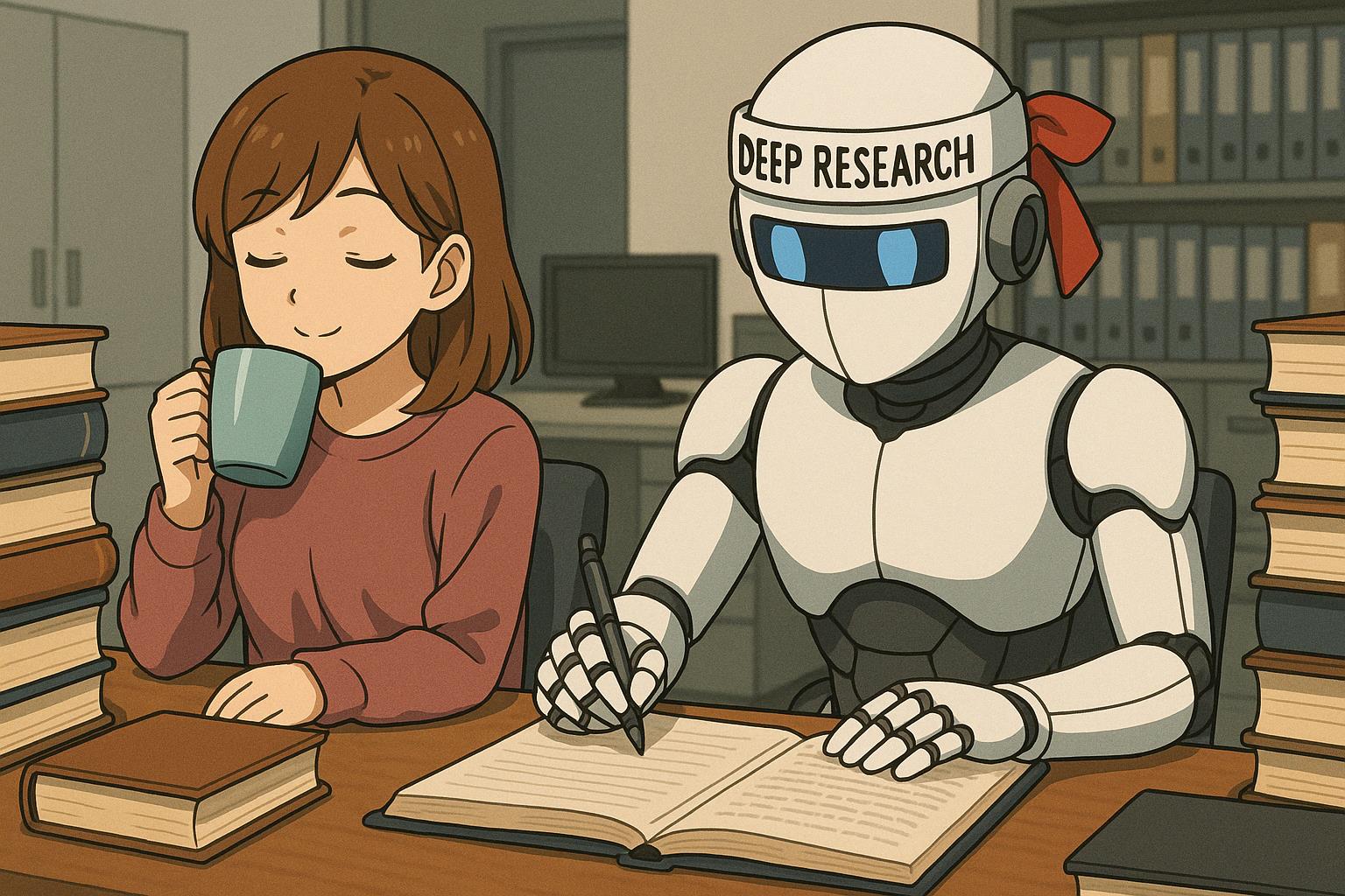 人間なら長時間かかる調査業務もディープリサーチなら数分で行える