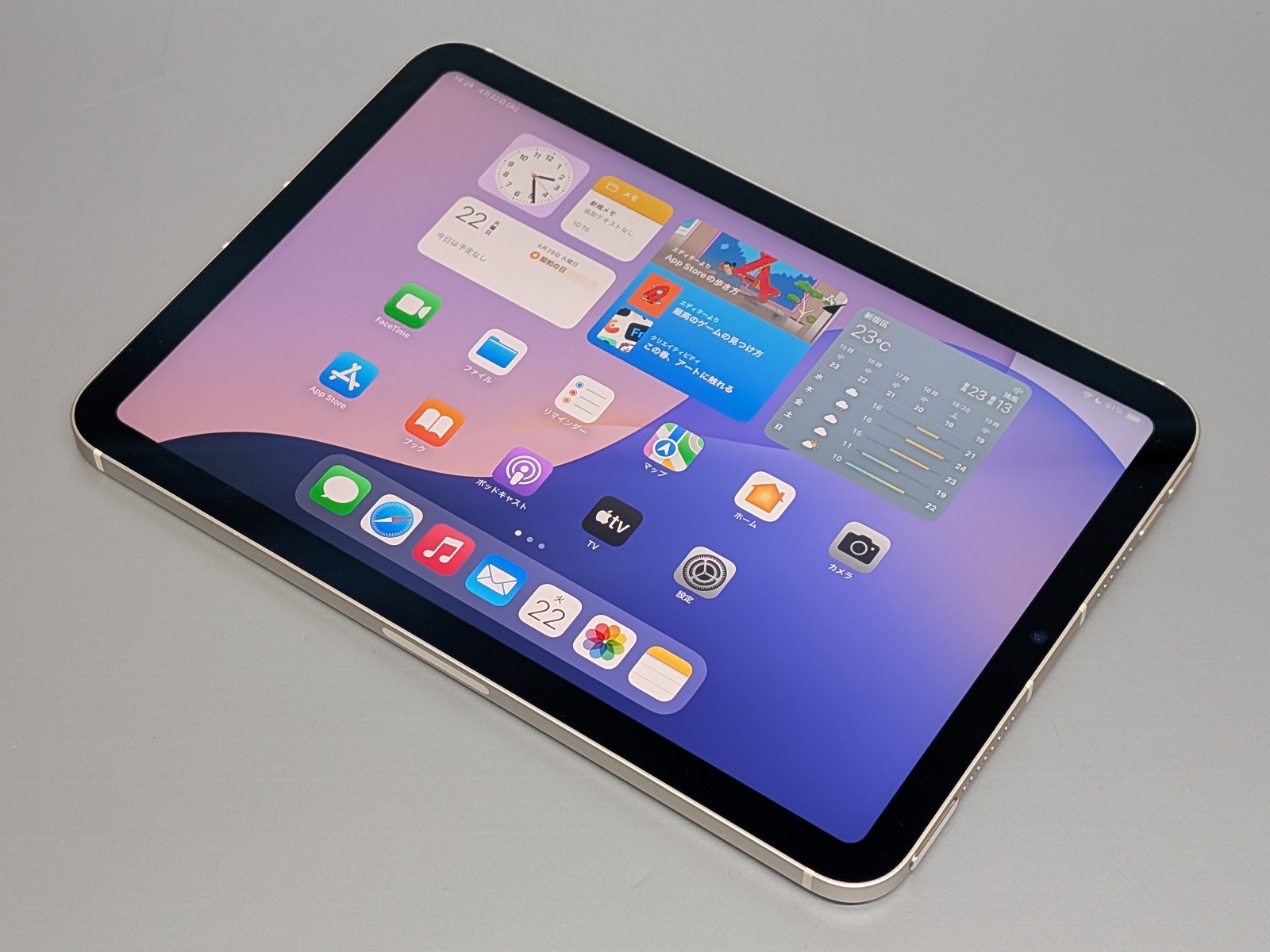 「iPad mini（A17 Pro）」。画面サイズは8.3型