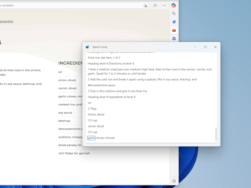 「ナレーター」アプリにスピーチリキャップ（Speech recap）