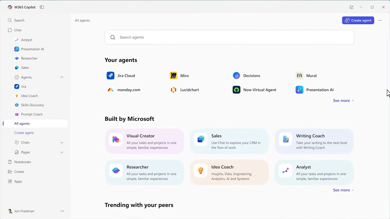 新しいエージェントストア