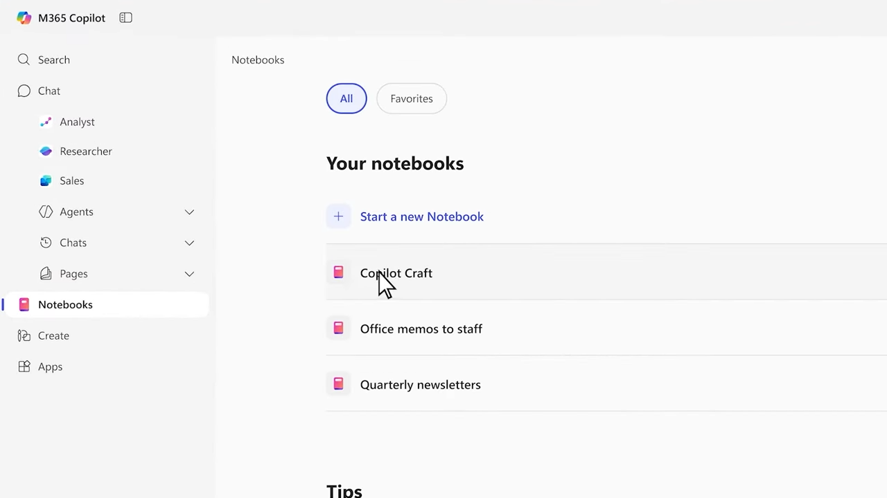 「Copilot Notebooks」