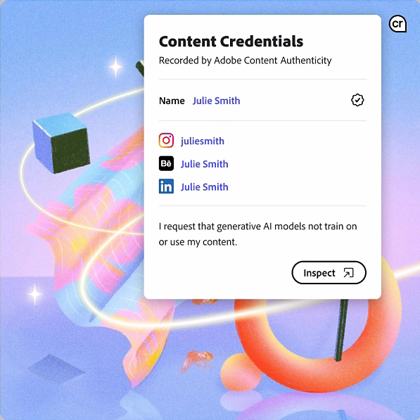 コンテンツクレデンシャルの例