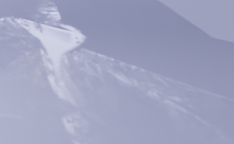 サンプル数1024：光の集まる部分がくっきりと浮かび上がり、まるでレンズを通した本物の光のように、精密な模様や境界線が現れている