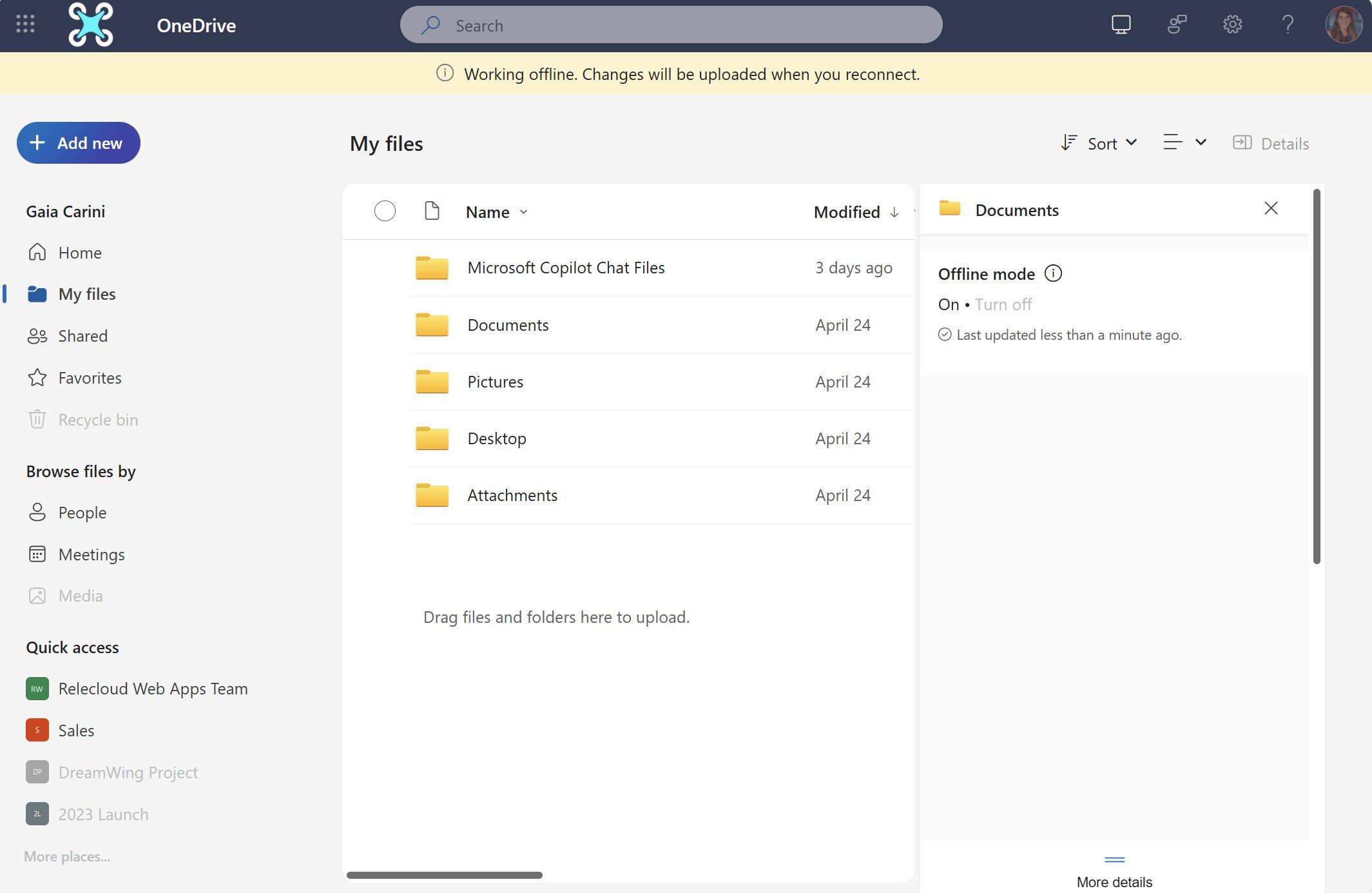 インターネット接続がなくてもコンテンツを扱えるオフラインモード