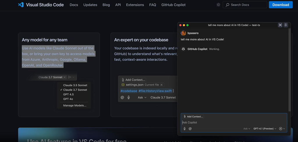 新規チャットをコンパクトモードでフローティング表示。常に手前に表示することも可能