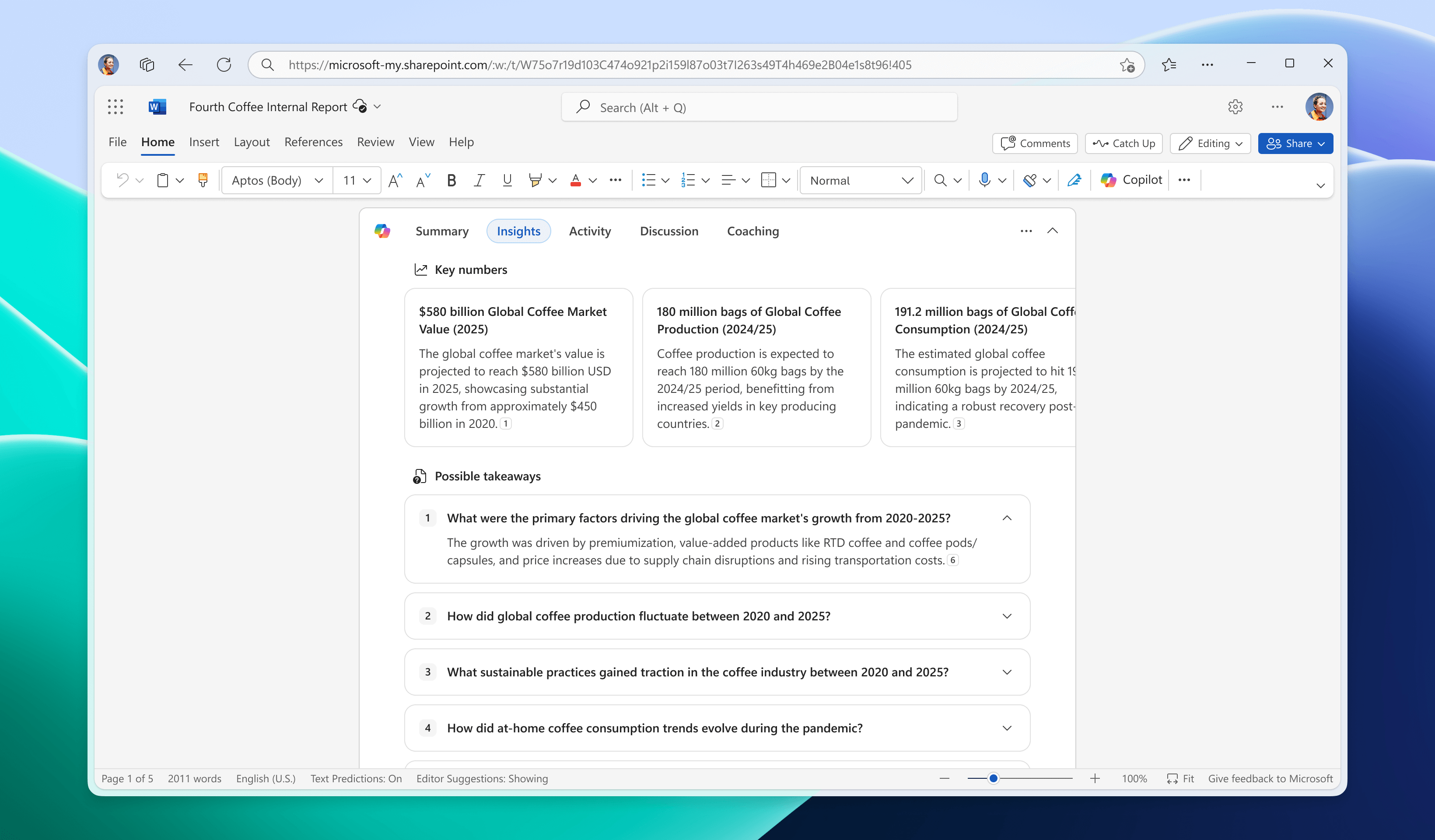 ［Insights］タブ