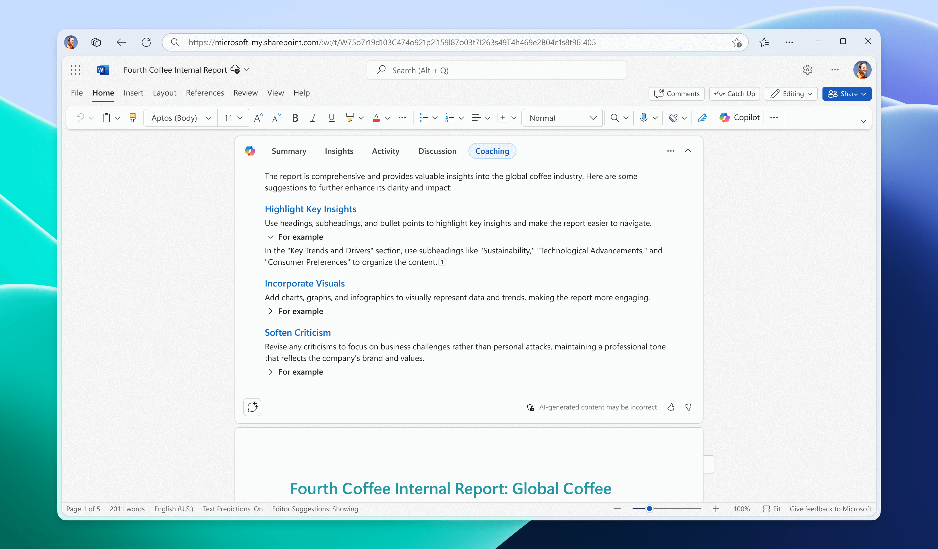 ［Coaching］タブ