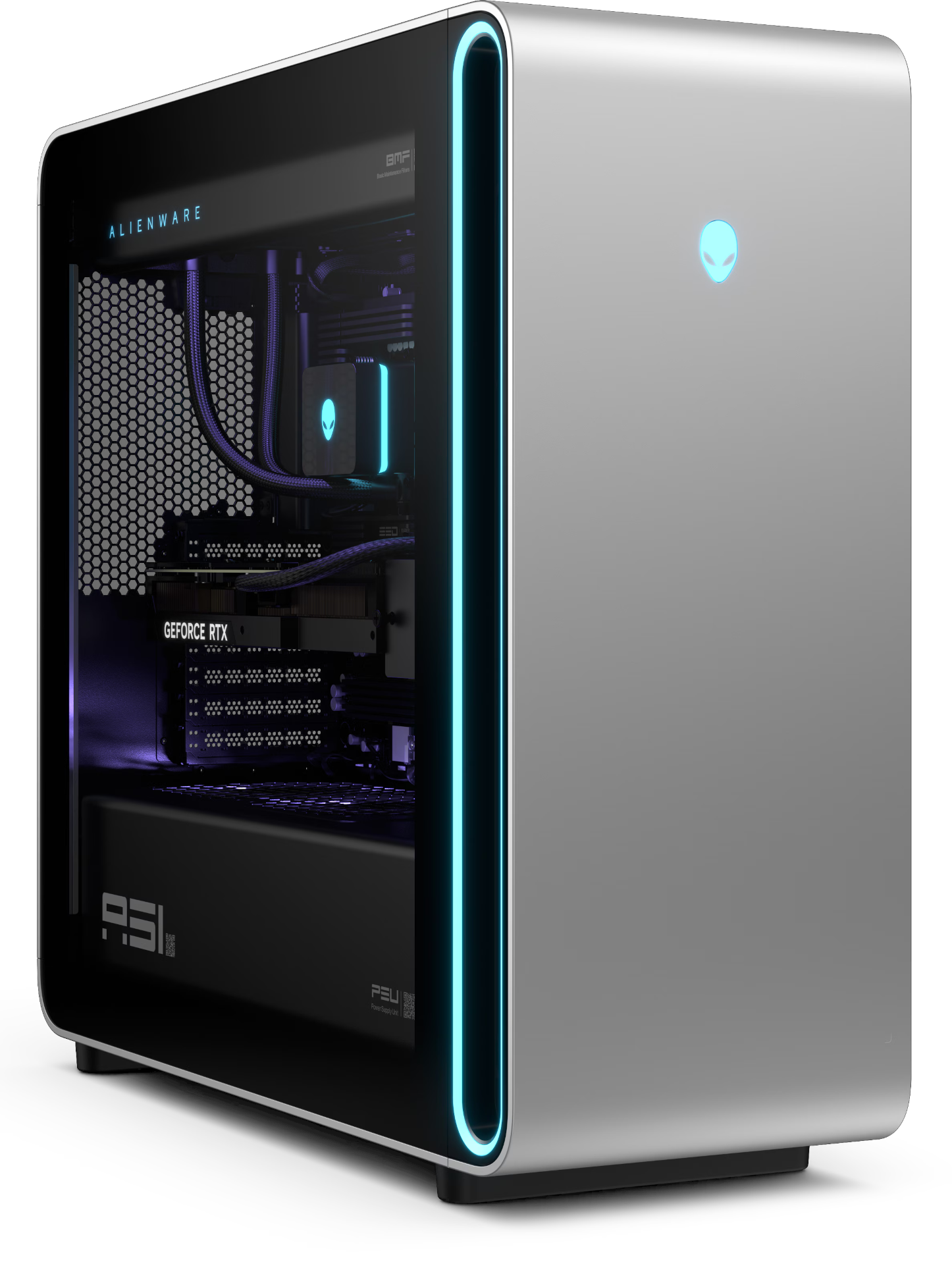 Alienwareの現行機「Alienware Area-51」。特徴的なLEDのラインは今も健在