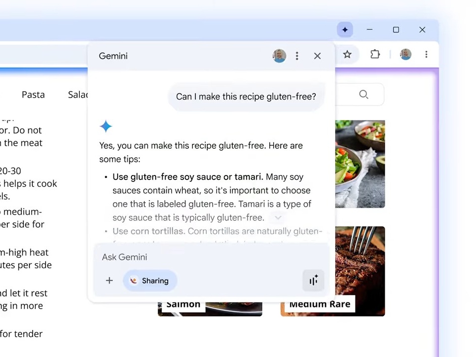 Google、「Gemini in Chrome」を発表