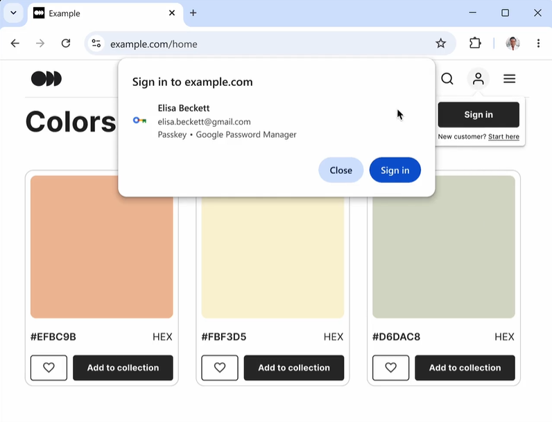 サインインのUIがわかりやすく