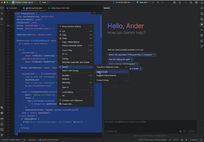 「Android Studio」の「Gemini」でファーストクラスサポート