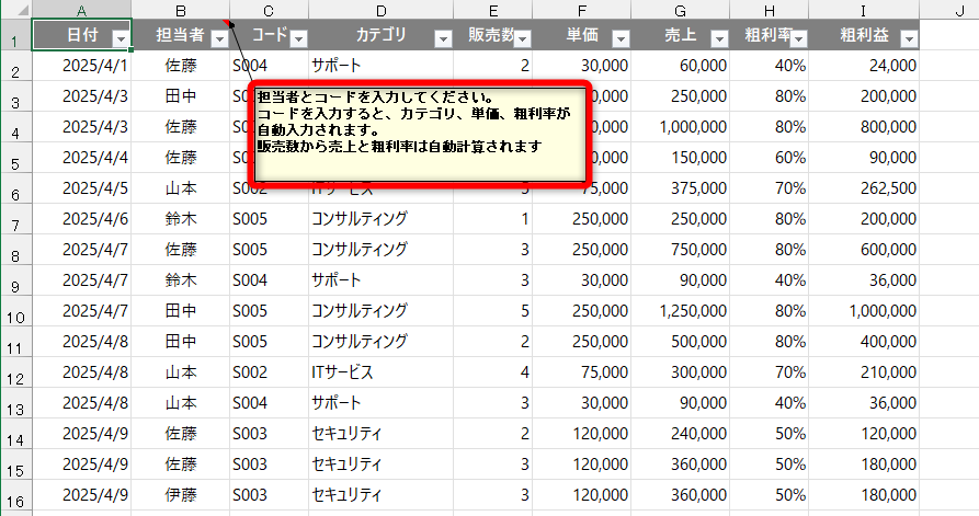 引き継いだExcelファイルにあるメモに従って作業はできるが……