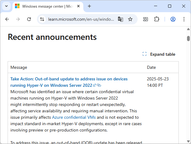 Microsoft、「Windows Server 2022」向けの更新プログラム「KB5061906」を定例外でリリース