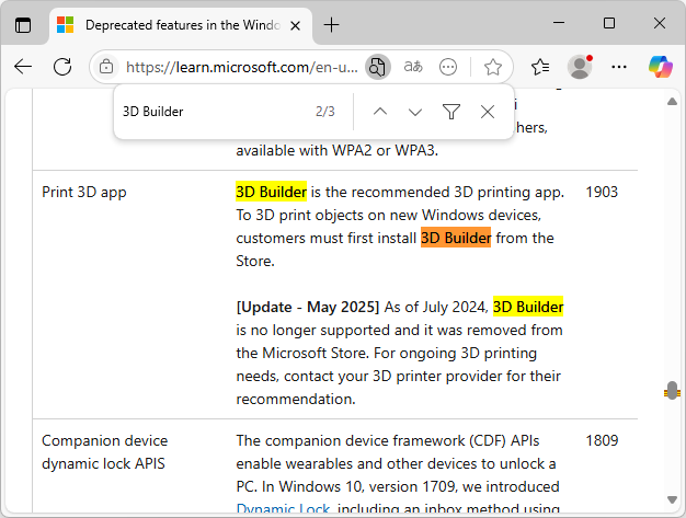 「3D Builder」アプリが「Microsoft Store」からも削除へ