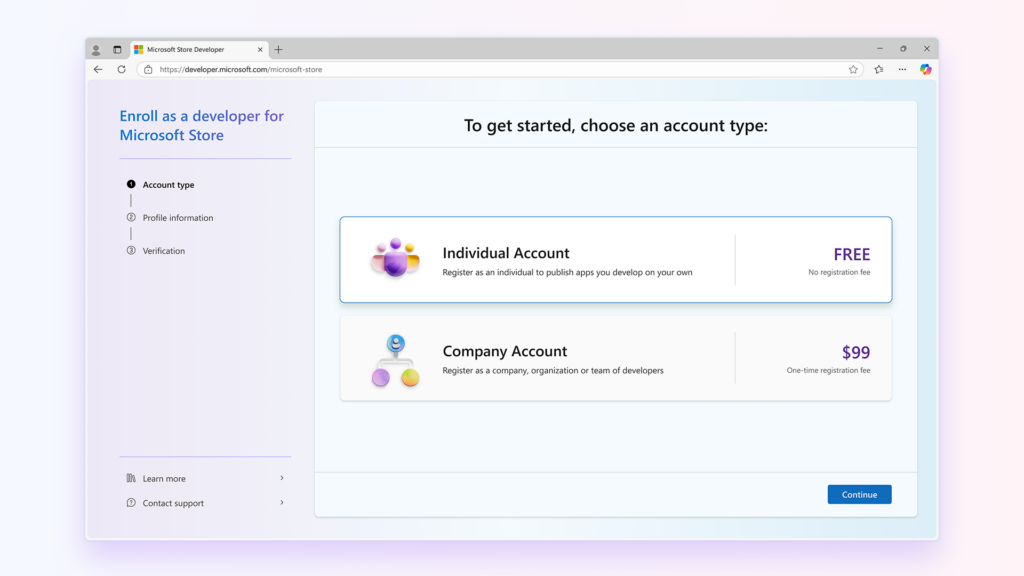 個人開発者の「Microsoft Store」登録が無料に