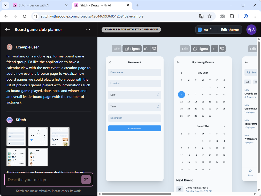 プロンプトや画像をもとに「Gemini 2.5 Pro」がアプリをデザイン