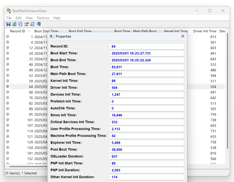 プロパティ画面