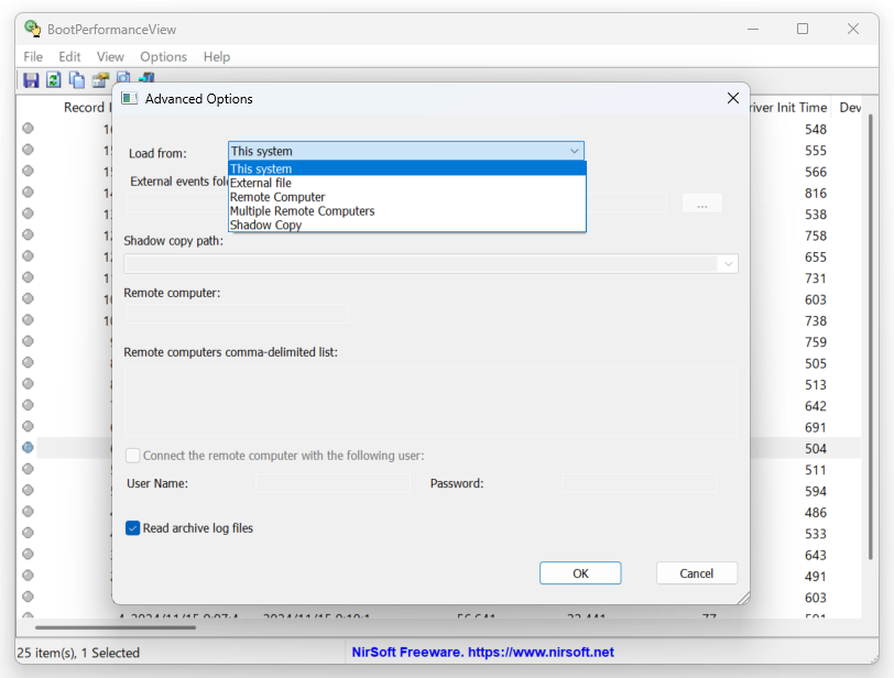 データソースをローカルデバイス以外にすることも可能