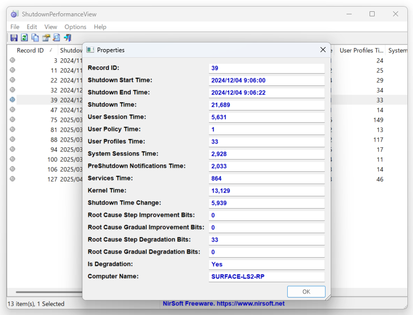 プロパティ画面